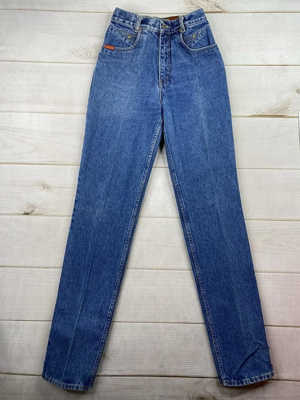 Vintage Lawman Jeans Womens Jr 3 Western Denim High Rise 35.5” Inseam Bareback